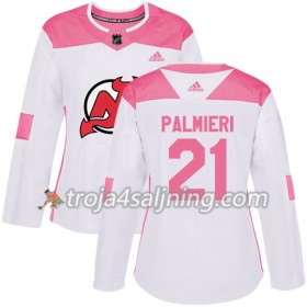 New Jersey Devils tröja Kyle Palmieri 21 Vit 2017-2018 Adidas Rosa Fashion Authentic - Dame NHL Tröjor